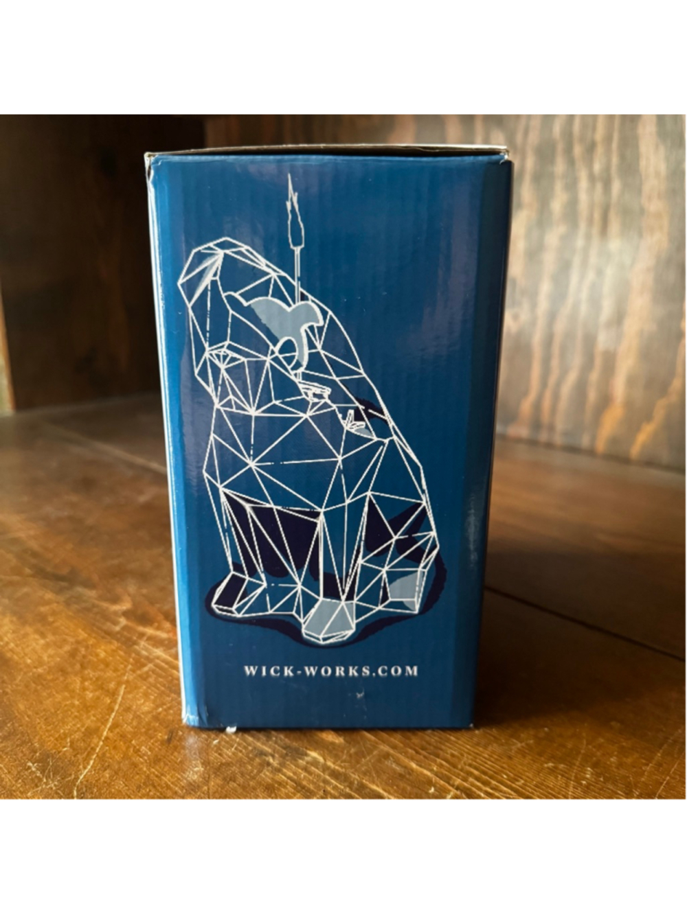 Wick Works “Frankie” Geometric Dog Skeleton Reveal Candle - Picture 4 of 6